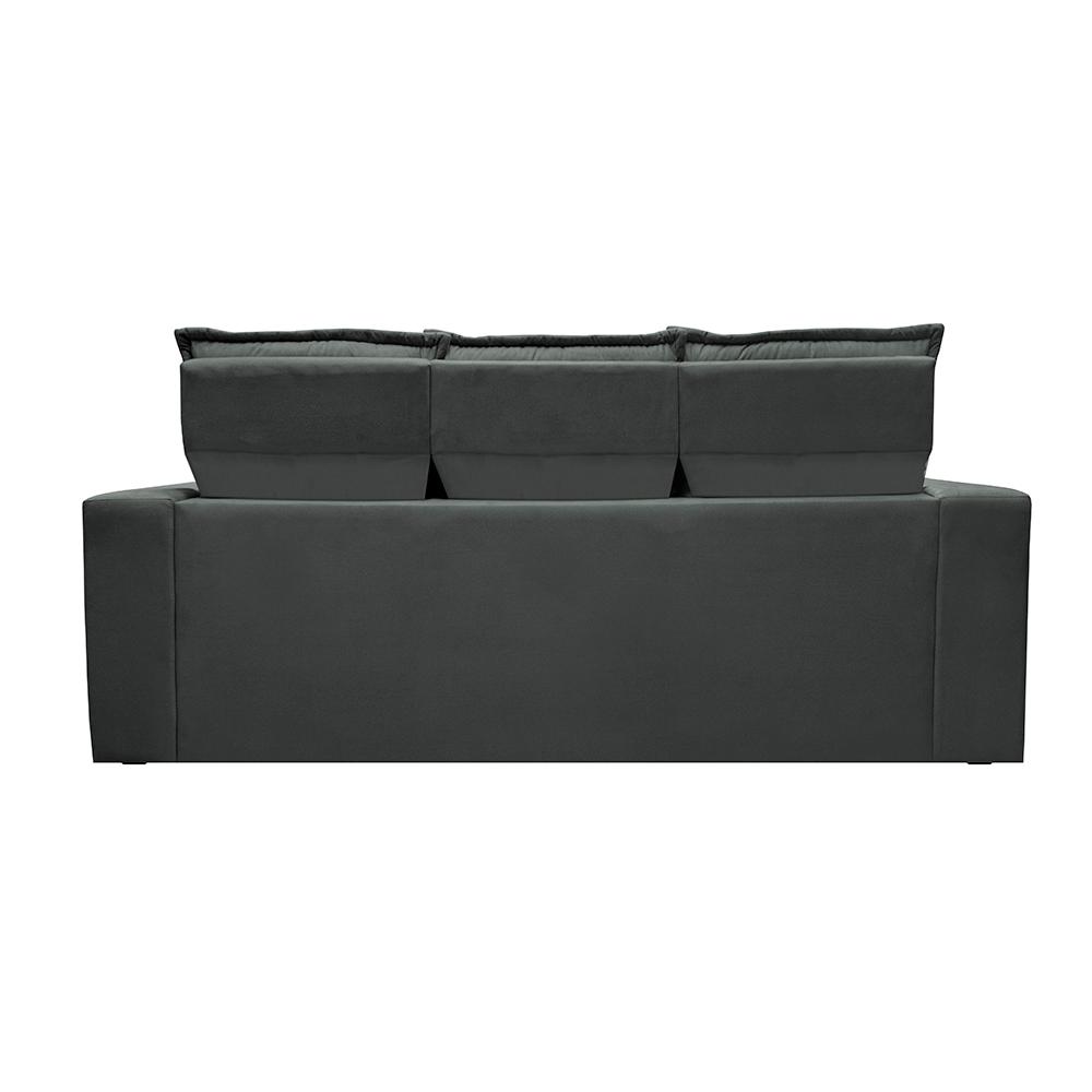 Sofá 3 Lugares Retrátil e Reclinável Cama inBox Slim 2,00m Velusoft Cinza