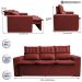 Sofá 3 Lugares Retrátil e Reclinável Cama inBox Slim 2,00m Velusoft Vermelho