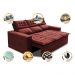 Sofá 3 Lugares Retrátil e Reclinável Cama inBox Slim 2,00m Velusoft Vermelho