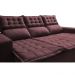 Sofá 3 Lugares Retrátil e Reclinável Cama inBox Slim 2,00m Velusoft Vinho