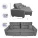 Sofá 3,02m Retrátil e Reclinável com Molas Cama inBox Confort Tecido Suede Velusoft Cinza