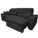 Sofá 3,02m Retrátil e Reclinável com Molas Cama inBox Confort Tecido Suede Velusoft Preto
