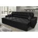 Sofá Austin 2,02m Retrátil, Reclinável com Molas no Assento e Almofadas, Tecido Suede Preto