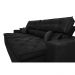 Sofá Austin 2,02m Retrátil, Reclinável com Molas no Assento e Almofadas, Tecido Suede Preto