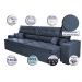Sofá Austin 2,22m Retrátil Reclinável, Molas no Assento e Almofadas, Tecido Suede Velusoft Azul