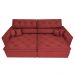 Sofá Austin 2,42m Retrátil, Reclinável com Molas no Assento e Almofadas, Tecido Suede Vermelho