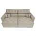 Sofá Austin 2,62m Retrátil Reclinável, Molas no Assento e Almofadas, Tecido Suede Velusoft Bege