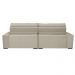 Sofá Austin 2,62m Retrátil Reclinável, Molas no Assento e Almofadas, Tecido Suede Velusoft Bege