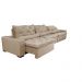 Sofá Austin 2,62m Retrátil Reclinável, Molas no Assento e Almofadas, Tecido Suede Velusoft Castor