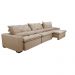 Sofá Austin 2,62m Retrátil Reclinável, Molas no Assento e Almofadas, Tecido Suede Velusoft Castor