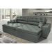 Sofá Austin 2,82m Retrátil Reclinável, Molas no Assento e Almofadas, Tecido Suede Velusoft Grafite