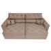 Sofá Austin 3,02m Retrátil Reclinável, Molas no Assento e Almofadas, Tecido Suede Velusoft Castor