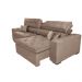 Sofá Austin 3,02m Retrátil Reclinável, Molas no Assento e Almofadas, Tecido Suede Velusoft Castor