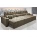 Sofá Austin 3,22m Retrátil, Reclinável com Molas no Assento e Almofadas, Tecido Suede Castor