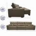 Sofá Austin 3,22m Retrátil, Reclinável com Molas no Assento e Almofadas, Tecido Suede Castor