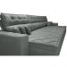 Sofá Austin 3,22m Retrátil, Reclinável com Molas no Assento e Almofadas, Tecido Suede Cinza
