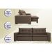 Sofá Austrália 2,32 Mts Retrátil, Reclinável Com Molas e Pillow no Assento Tecido Suede Café - Cama InBox