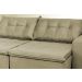 Sofá Austrália 2,32 Mts Retrátil, Reclinável Com Molas e Pillow no Assento Tecido Suede Castor - Cama InBox
