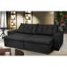 Sofá Austrália 2,32 Mts Retrátil, Reclinável Com Molas e Pillow no Assento Tecido Suede Preto - Cama InBox