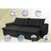 Sofá Austrália 2,52 Mts Retrátil, Reclinável Com Molas e Pillow no Assento Tecido Suede Preto - Cama InBox