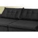 Sofá Austrália 2,52 Mts Retrátil, Reclinável Com Molas e Pillow no Assento Tecido Suede Preto - Cama InBox