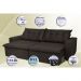 Sofá Austrália 2,72 Mts Retrátil, Reclinável Com Molas e Pillow no Assento Tecido Suede Café - Cama InBox