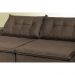 Sofá Austrália 2,72 Mts Retrátil, Reclinável Com Molas e Pillow no Assento Tecido Suede Café - Cama InBox