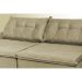 Sofá Austrália 2,92 Mts Retrátil, Reclinável Com Molas e Pillow no Assento Tecido Suede Castor - Cama InBox