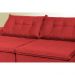 Sofá Austrália 2,92 Mts Retrátil, Reclinável Com Molas e Pillow no Assento Tecido Suede Vermelho- Cama InBox