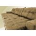 Sofá Austrália 3,82 Mts Retrátil, Reclinável Com Molas e Pillow no Assento Tecido Suede Castor - Cama InBox