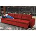 Sofá Austrália 3,82 Mts Retrátil, Reclinável Com Molas e Pillow no Assento Tecido Suede Vermelho- Cama InBox