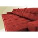 Sofá Austrália 3,82 Mts Retrátil, Reclinável Com Molas e Pillow no Assento Tecido Suede Vermelho- Cama InBox