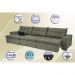 Sofá Austrália 4,12 Mts Retrátil, Reclinável Com Molas e Pillow no Assento Tecido Suede Cinza - Cama InBox