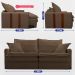 Sofá Baú Sem Caixa Retrátil 1,80m SoftGel Bonnie Boucle Marrom Cama inBox