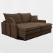 Sofá Baú Sem Caixa Retrátil 1,80m SoftGel Bonnie Boucle Marrom Cama inBox