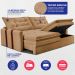 Sofá Baú Sem Caixa Retrátil 1,80m SoftGel Petit Boucle Caramelo Cama inBox