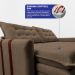 Sofá Baú Sem Caixa Retrátil 1,80m SoftGel Petit Boucle Marrom Cama inBox