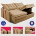 Sofá Baú Sem Caixa Retrátil 2,00m SoftGel Petit Boucle Caramelo Cama inBox