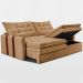 Sofá Baú Sem Caixa Retrátil 2,00m SoftGel Petit Boucle Caramelo Cama inBox