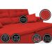 Sofá Cairo 2,02m Retrátil, Reclinável com 4 Almofadas Tecido Suede Vermelho - Cama InBox