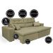 Sofá Cairo 2,32m Retrátil, Reclinável com 4 Almofadas Tecido Suede Castor - Cama InBox