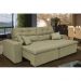 Sofá Cairo 2,72m Retrátil, Reclinável com 4 Almofadas Tecido Suede Castor - Cama InBox