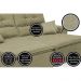 Sofá Cairo 3,12m Retrátil, Reclinável com 4 Almofadas Tecido Suede Castor - Cama InBox