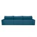 Sofá Cairo 3,52m Retrátil, Reclinável com 6 Almofadas Tecido Suede Azul - Cama InBox