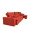 Sofá Cairo 3,82m Retrátil, Reclinável com 6 Almofadas Tecido Suede Vermelho - Cama InBox