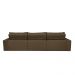Sofá Cairo 4,12m Retrátil, Reclinável com 6 Almofadas Tecido Suede Café - Cama InBox