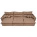 Sofá Cairo 4,12m Retrátil, Reclinável com 6 Almofadas Tecido Suede Castor - Cama InBox