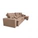 Sofá Cairo 4,12m Retrátil, Reclinável com 6 Almofadas Tecido Suede Castor - Cama InBox