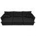 Sofá Cairo 4,12m Retrátil, Reclinável com 6 Almofadas Tecido Suede Preto - Cama InBox