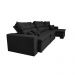 Sofá Cairo 4,12m Retrátil, Reclinável com 6 Almofadas Tecido Suede Preto - Cama InBox